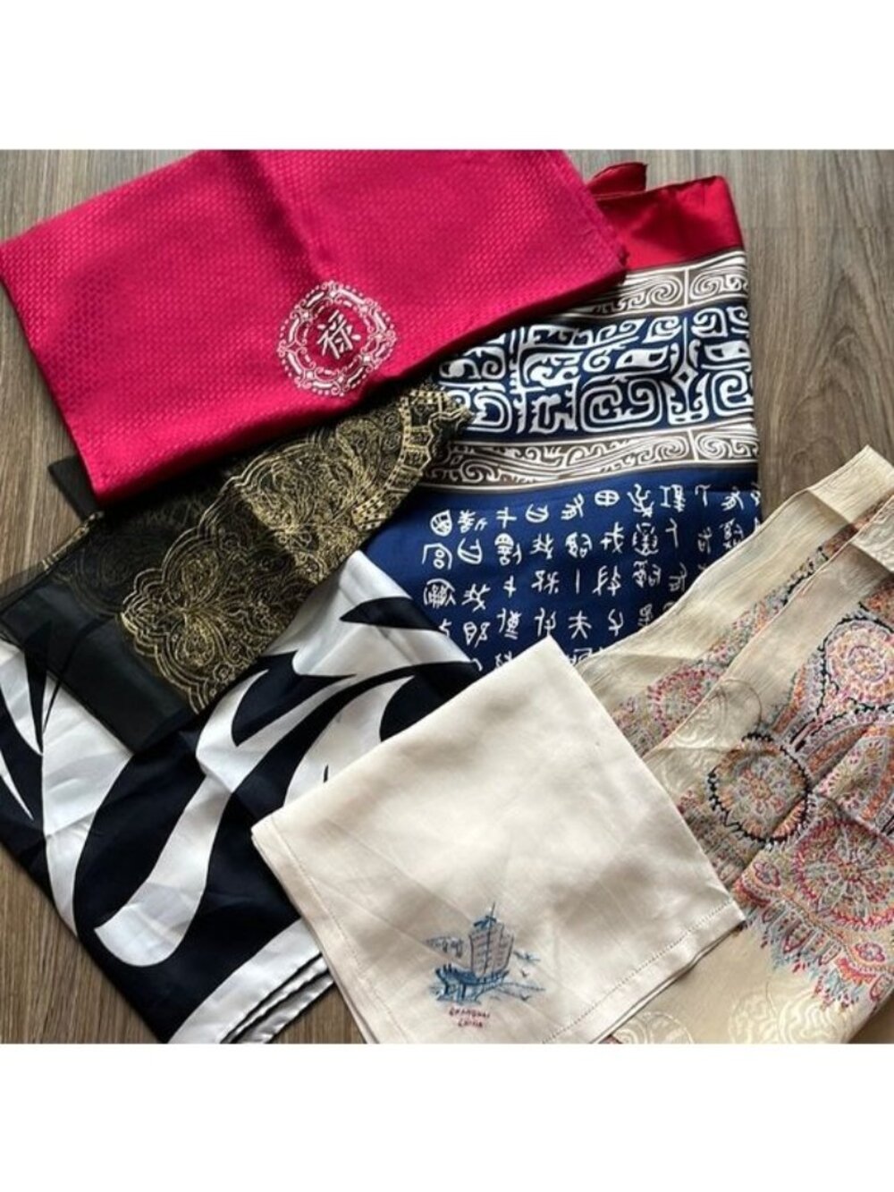 Oriental Scarf Bundle Lot of 6